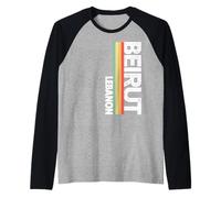 Camiseta Beirut Lebanon Diseño Beirut Líbano Camiseta Manga Raglan