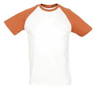 Camiseta Béisbol Two Tone SOLs Hombres Raglán Manga Corta S-3XL