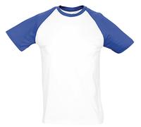 Camiseta Béisbol Two Tone SOLs Hombres Raglán Manga Corta S-3XL