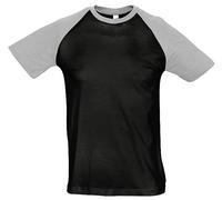 Camiseta Béisbol Two Tone SOLs Hombres Raglán Manga Corta S-3XL
