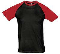 Camiseta Béisbol Two Tone SOLs Hombres Raglán Manga Corta S-3XL
