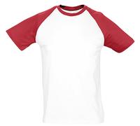 Camiseta Béisbol Two Tone SOLs Hombres Raglán Manga Corta S-3XL