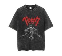 Camiseta Berserker Guts Casca Griffith Camisetas lavadas de Manga Corta Anime Merch Regalos Adolescentes Niños Niñas Hombres Mujeres