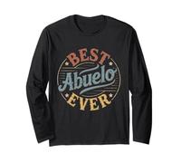 Camiseta Best Abuelo Ever - Vintage Hispanic Father's Day Manga Larga