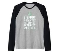 Camiseta Bigfoot Believer Sasquatch con críptido y Criatura del Bosque Camiseta Manga Raglan