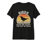 Camiseta Birds Make Me Happy Birding Watcher Ornitología Regalo Camiseta Premium