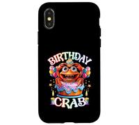 Camiseta Birthday Crab Owner Got Crab para Fiesta de cumpleaños Carcasa para iPhone X/XS
