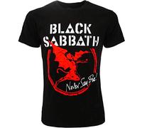 Camiseta Black Sabbath Original Never Say Die Oficial Negra Camiseta Heavy Metal Since 1968 Negro XL