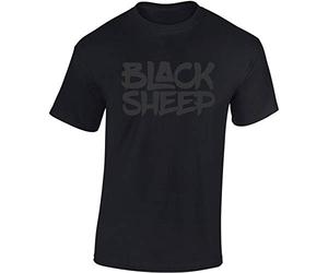 Camiseta: Black Sheep - Oveja Negra - Regalo-s Hombre y Mujer - T-Shirt Hip Hop Rap - Gángster - Biker Auto Coche Moto Deporte - MMA Combate - USA -Cárcel (M)