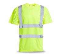 Camiseta Blackrock Hi-Vis, Camiseta de trabajo amarilla de alta visibilidad, para hombre mujer unisex, ropa de trabajo utilitaria y EPI de seguridad, certificada EN20471 Clase 2 - Talla 3XL