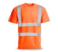 Camiseta Blackrock Hi-Vis, Top de trabajo de alta visibilidad naranja industria ferroviaria, para hombre mujer unisex, ropa de trabajo EPI de utilidad y seguridad, certificado EN20471 Clase 2