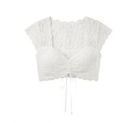 Camiseta Blanc Décontracté à col Rond, idéal Pour Les Festivals. Haut léger Uni Parfait au quotidien., Blanco, S