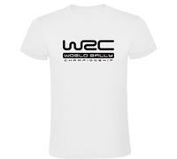 Camiseta Blanca con Logotipo de WRC World Rally Championship Hombre 100% Algodón Tallas S M L XL XXL Mangas Cortas (XL)