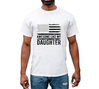 Camiseta blanca de algodón para hombre, camiseta blanca para hombre, con texto en inglés "Like My Men", divertida para el día del padre, Ceniciento claro, 3XL
