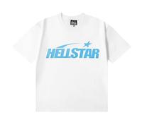 Camiseta Blanca De Hombres Y Mujeres, Cabeza De Llama Y Patrón De Estrella Cuello Redondo Camiseta De Manga Corta, Top De Moda Casual Calle-color02||s