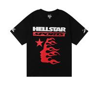 Camiseta Blanca De Hombres Y Mujeres, Cabeza De Llama Y Patrón De Estrella Cuello Redondo Camiseta De Manga Corta, Top De Moda Casual Calle-color06||s