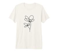 Camiseta Blanca de la Flor de la Camiseta de Las Mujeres de Camiseta Premium