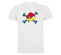 Camiseta Blanca Loquillo Logotipo Hombre 100% Algodón Tallas S M L XL XXL Mangas Cortas (FR/ES, Letras, M, Regular, Regular, Blanco)