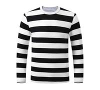 Camiseta blanca para hombre. Camiseta amarilla para hombre. Camiseta de cumpleaños. Nueva camiseta a rayas para hombre con impresión completa. Camiseta de manga larga con cuello redondo para hombre