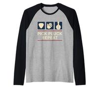 Camiseta Bluegrass Jam Banjo Picker para músicos folclóricos, Banda de Cuerdas Camiseta Manga Raglan