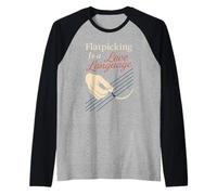 Camiseta Bluegrass Jam Banjo Picker para músicos folclóricos, Banda de Cuerdas Camiseta Manga Raglan
