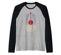Camiseta Bluegrass Jam Banjo Picker para músicos folclóricos, Banda de Cuerdas Camiseta Manga Raglan