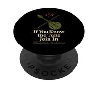 Camiseta Bluegrass Jam Banjo Picker para músicos folclóricos, Banda de Cuerdas PopSockets PopGrip Adhesivo