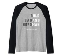 Camiseta Bold Badass Heroman That's Just Who Old Guy Camiseta Manga Raglan