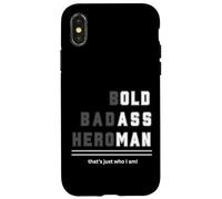 Camiseta Bold Badass Heroman That's Just Who Old Guy Carcasa para iPhone X/XS