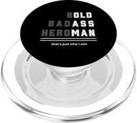 Camiseta Bold Badass Heroman That's Just Who Old Guy PopSockets PopGrip para MagSafe
