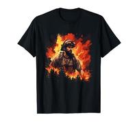Camiseta bombero Forestal Hombre Regalo Fuego Bosque Camiseta