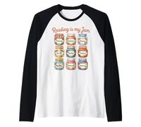 Camiseta Book Lover Cottagecore Reading is My Jam Camiseta Manga Raglan