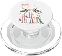 Camiseta Book Lover Hey Santa Please Bring Me More Books PopSockets PopGrip para MagSafe