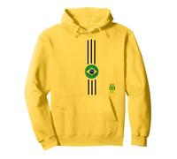 Camiseta Brasil Futebol Soccer com Bola e Bandeira Sudadera con Capucha