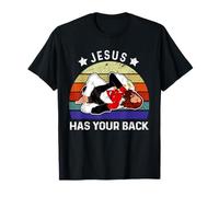 Camiseta brasileña de Jiu Jitsu Jesús Jesús Has Your Back Camiseta