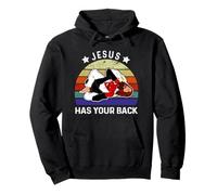 Camiseta brasileña de Jiu Jitsu Jesús Jesús Has Your Back Sudadera con Capucha