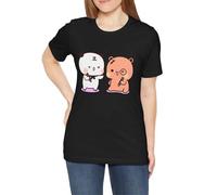 Camiseta Bubu Dudu Bear con Divertido y Bonito diseño Meme Camisetas para Regalar a Parejas