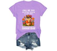 Camiseta Call Me Old But at Least I Grew Up en una época en que el mundo todavía tenía algún sentido común, morado claro, 3XL