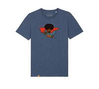 Camiseta Callate La Boca Azul SuperAfro Superhéroe (M)
