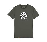 Camiseta Callate La Boca Caqui Calavera Blanca (M)