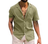 Camiseta Camisera De Manga Corta a Cuadros Camiseta Piqué De Manga Corta para Hombre Tallas Grandes Piqué Corte Regular para Hombre Corte Slim Sencillo Estilo Y Tenis Verano Cómodo