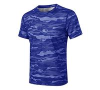 Camiseta Camuflaje Hombre Verano Ligera Transpirable Manga Corta Shirt Hombre Cuello Redondo Ajuste Regular Tops Hombre Entrenamiento Físico Deportiva Cómoda Camiseta Hombre