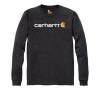 Camiseta Carhartt Core Logo LS Carbono Talla Hombre 2XL