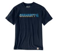 Camiseta Carhartt Irvine Con Logo A Capas Azul Marino Talla M