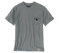 Camiseta Carhartt Irvine relajado trabajo gris ceniza vintage