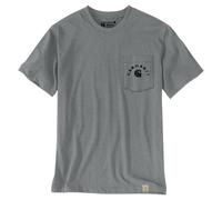 Camiseta Carhartt Irvine Relaxed Work Gris Ceniza Envejecido Talla L