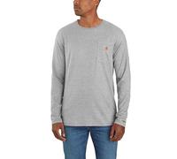 Camiseta Carhartt Midweight L/S Con Bolsillo Gris Mélange Talla L