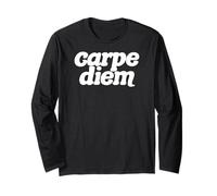 Camiseta Carpe Diem Retro con gráficos Manga Larga