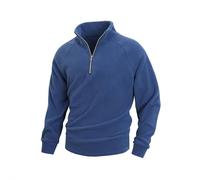 Camiseta casual de manga larga sin capucha con bolsillos para hombre, a la moda, otoño e invierno, casual, manga larga, cuello con media cremallera, ropa de trabajo para exteriores, correr, vida