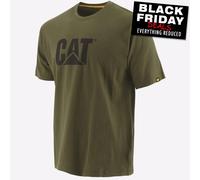 Camiseta Casual De Moda Para Hombre Caterpillar Con Logo Verde
